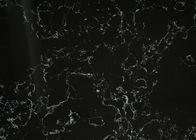 Schwarzer Carrara-Quarz-Stein-feste Oberfläche für Innenausstattung