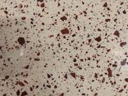 12MM beige künstliche Quarz-Platten mit roter Rost-Glasbadezimmer-Eitelkeits-Spitze