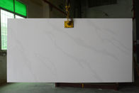 übersteigt weiße Calacatta Quarz-Küche 6.5Mohs festes Oberflächen-3000*1600