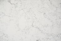 Weißer künstlicher Quarz-Steinküche Countertop Carraras mit Holzschutz