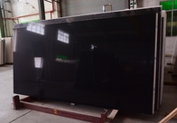 Technik reiner schwarzer Farbe 3000*1400*15mm künstlicher Quarz Steincountertop Worktop