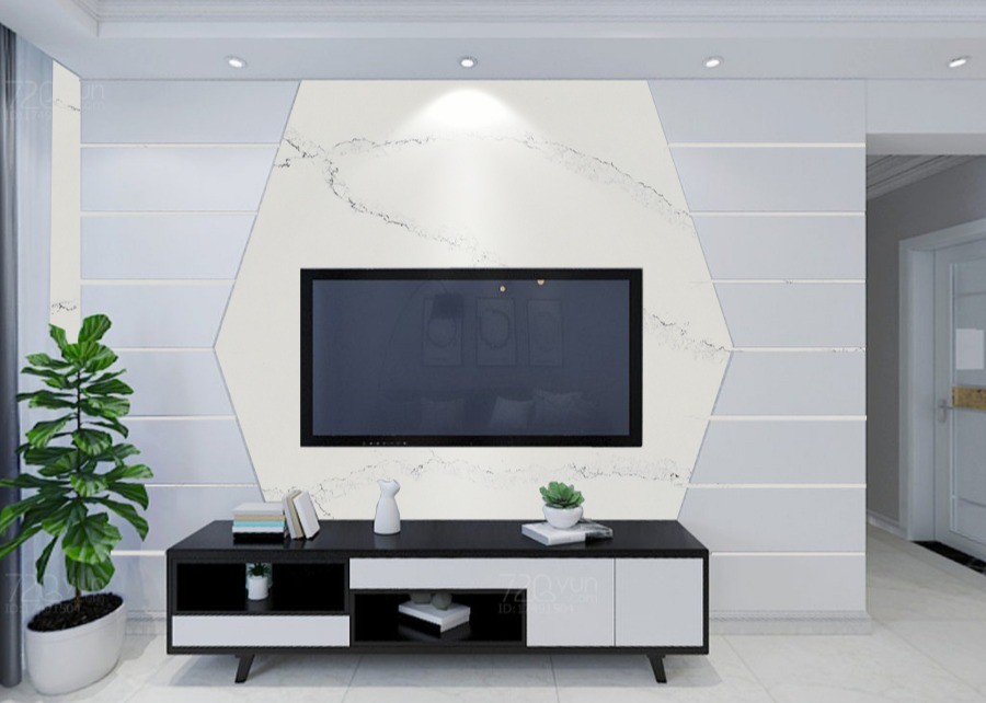 Wasserdichte weiße Quarz-Stein-polierte Oberfläche keine Strahlung für Wohnzimmer