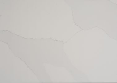 Fleck widerstehen weißer künstlicher Quarz-Platten Countertop-Polierquarz-Stein