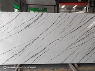 Schwarz-Quarz des Fluss-AB70713 polierte Steinplatten 3200x1600mm für Küche Countertops