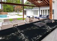 Graue Quarz-Küchen-Countertops mit hoher Dichte polierte ausgeführte Steinplatten