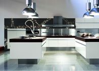 Graue Quarz-Küchen-Countertops mit hoher Dichte polierte ausgeführte Steinplatten