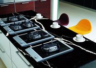 Schwarze Quarz-Küche Countertops führten Steinplatten Hitzebeständigkeit AB8012 aus