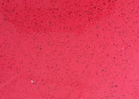 Rosen-Rot aufbereitete Glasquarz Countertops-Kratzfestigkeit 3000mm x 1400mm