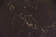 Küche Countertop-feste künstliche Quarz-Stein-Schwarz-Oberflächenfarbe