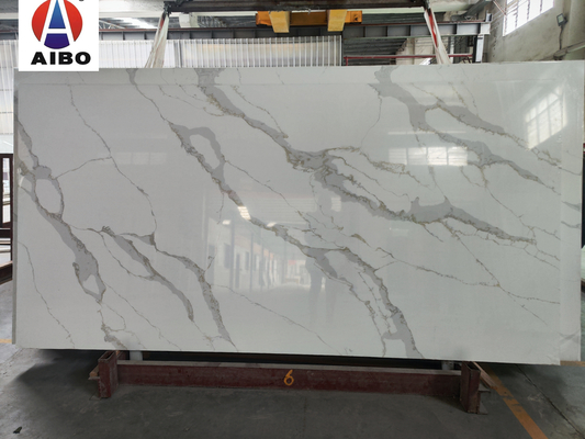 Quarz-Platten-Porzellan-künstlicher Quarz-Stein Neuzugang Calacatta weißes künstliches Crystal Extra White Marble Stone