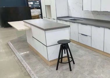 Hellgraue Quarz-Bodenfliesen Countertop-Küchen-oberste volle polierte Oberflächen beendet
