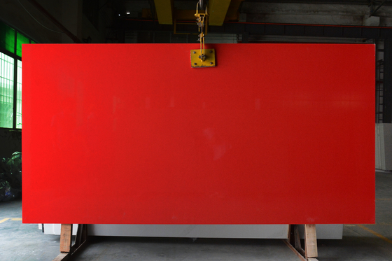Reine rote bunte Quarz-Stein-Platte der hohen Härte für Countertop
